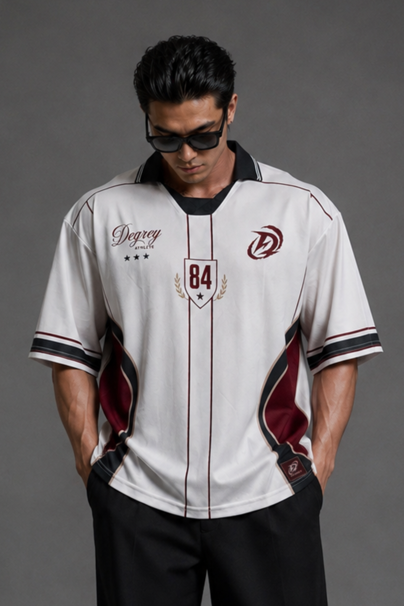  Áo Polo màu Kem Đỏ Degrey Athlete Wave - POLOWAVEKEM 