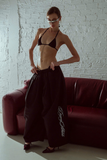  Quần Dài Degrey màu ĐEN Long Pants Micro Poly Thêu Athelete - PAMICRO 