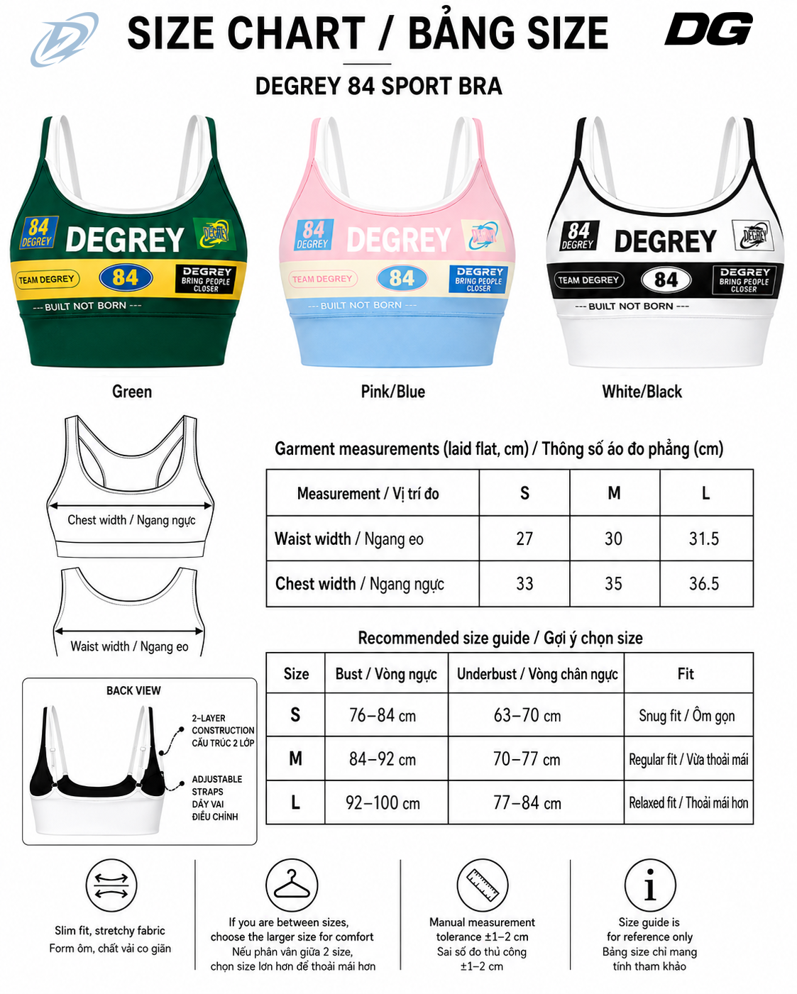  Áo thun Degrey Sport Bra màu GREEN - SPOBRAGREEN 