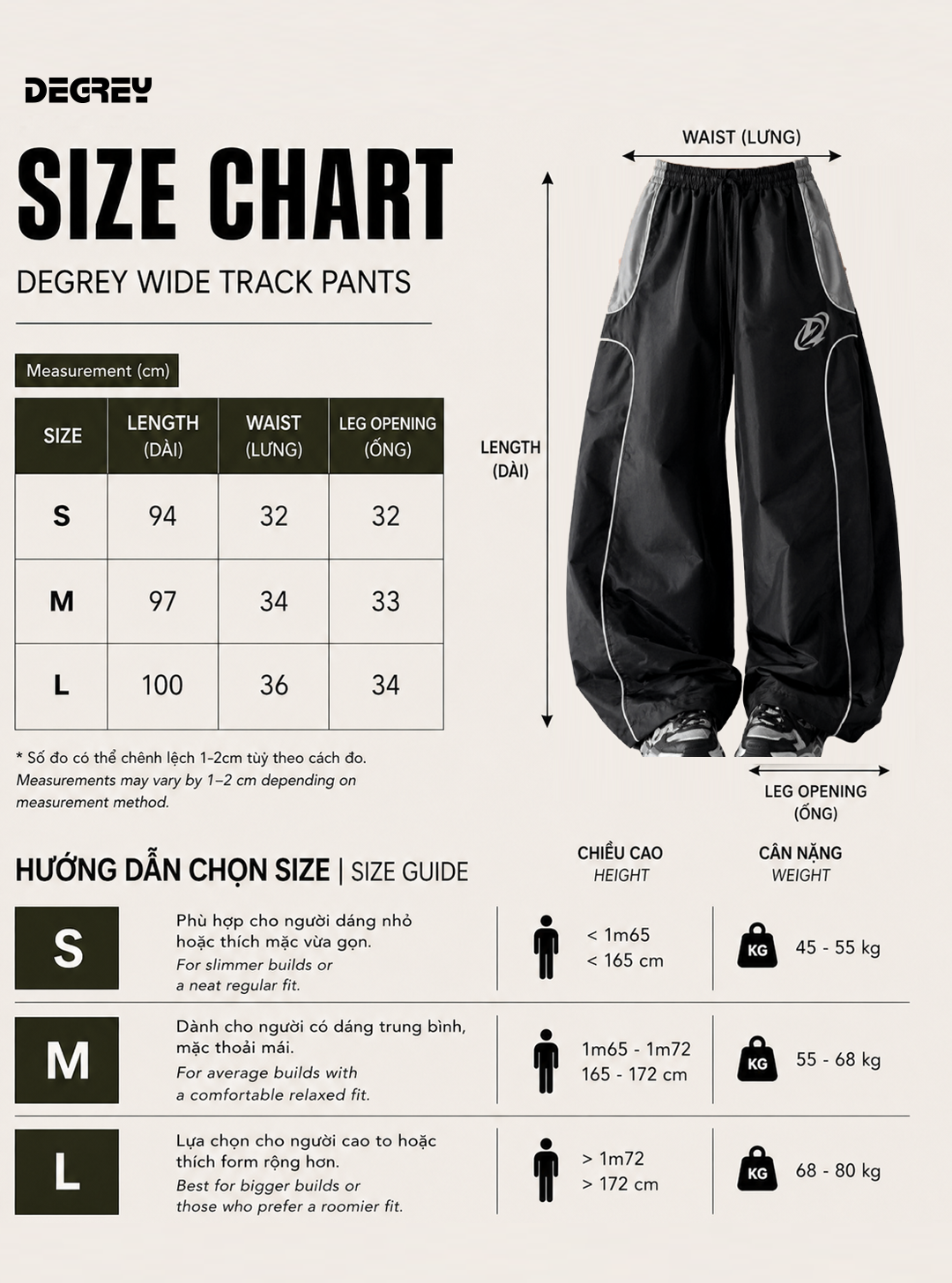 Quần Dài Degrey màu ĐEN XÁM Long Pants Poly in Logo - PAPOLYXAM 