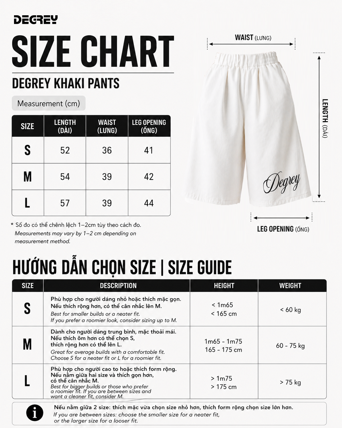  Quần lửng Kaki TRẮNG Degrey short Kaki pant New Logo D - SOKAKITRANG 