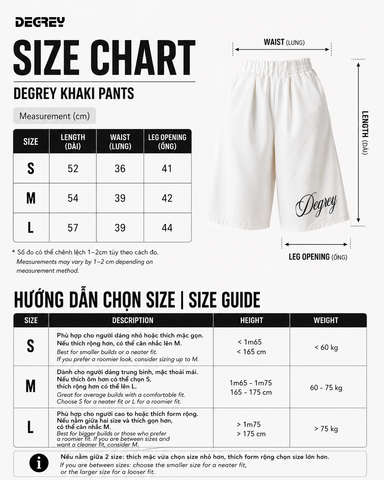  Quần lửng Kaki TRẮNG Degrey short Kaki pant New Logo D - SOKAKITRANG 