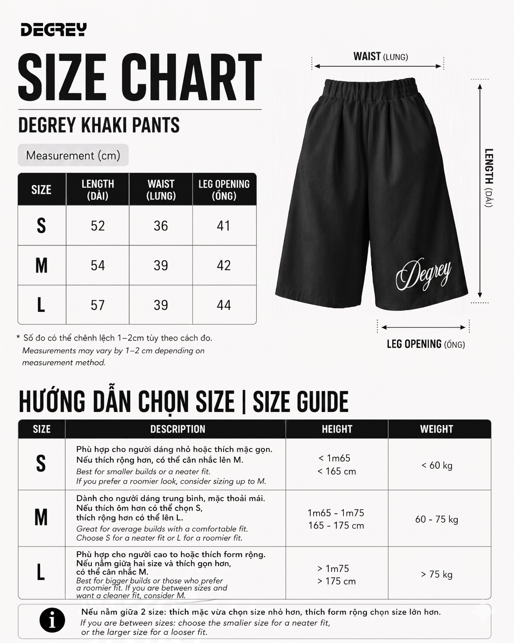  Quần lửng Kaki Đen Degrey short Kaki pant New Logo D - SOKAKIDEN 