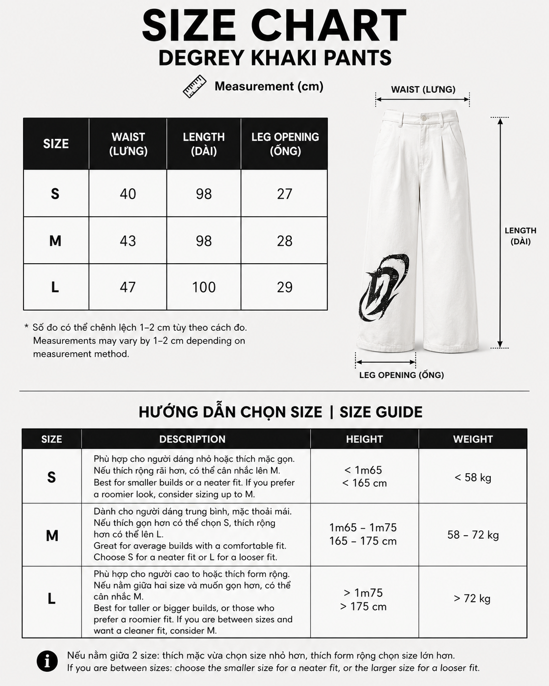  Quần dài Kaki Trắng Degrey Long Pants Logo new D - LOKAKITRANG 