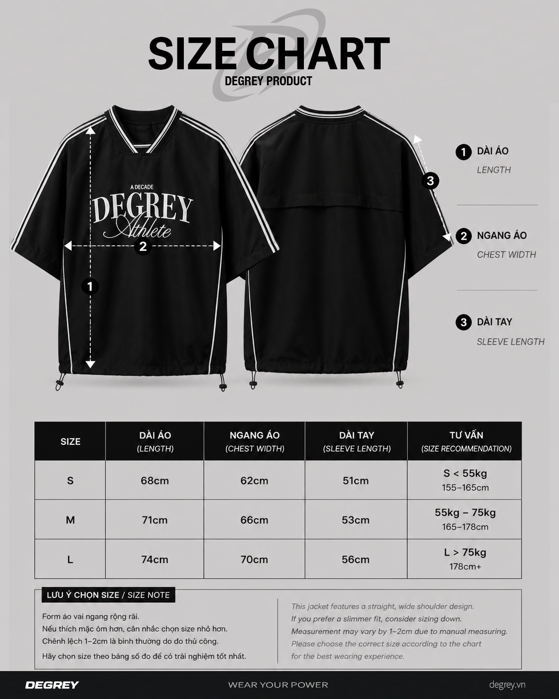  Jacket Degrey Short Sleeve Decade - JKSHORTSLEEV 