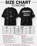 Degrey Korea Japan áo thun màu đen kiểu dáng rộng in hình logo - OVSLOGO 