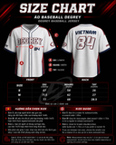  Áo khoác sơmi Jersey Degrey Baseball FLEX màu trắng - BASEFLEX 