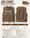  Áo ba lỗ Tank Top Degrey Cotton WAX NÂU Big Logo - TANKWAXNAU 