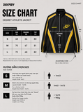  Jacket Degrey màu ĐEN VÀNG THÊU LOGO ATHLETE áo khoác dù thể thao - JKLOGOVANG 