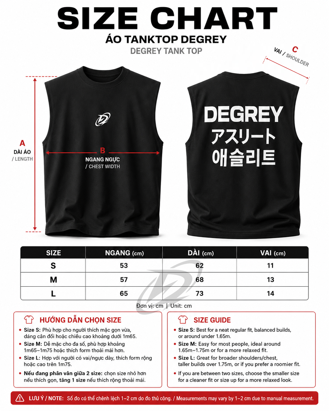  Degrey Korea Japan áo ba lỗ Tanktop Cotton màu ĐEN - TANKJPKDEN 