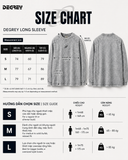  Áo Thun tay dài oversize WAX XÁM thêu logo Degrey - OVSLONGWAXXAM 