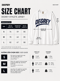  Áo Thun tay dài màu WHITE logo Degrey màu NAVY kiểu dáng rộng raglan - OVSTADATRANG 