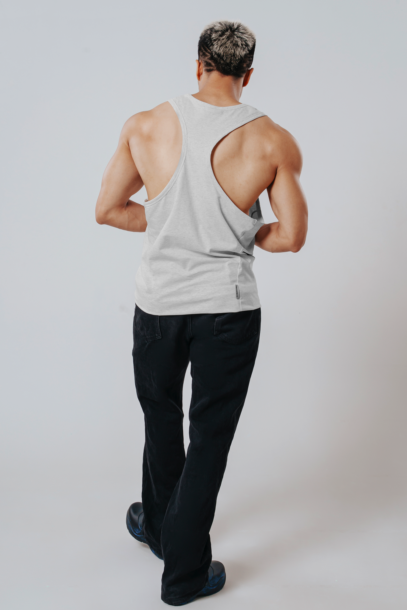  Áo Tank Top Degrey XÁM Cotton 4 chiều New Logo - TANKNEWLOGOXAM 