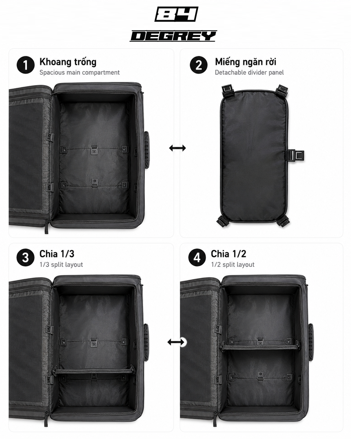  Balo Degrey Powerload Black Tarpaulin 900D - TAPOWD 