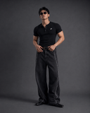  Áo Thun Degrey Rib Henley Black - HENLEYBLACK 