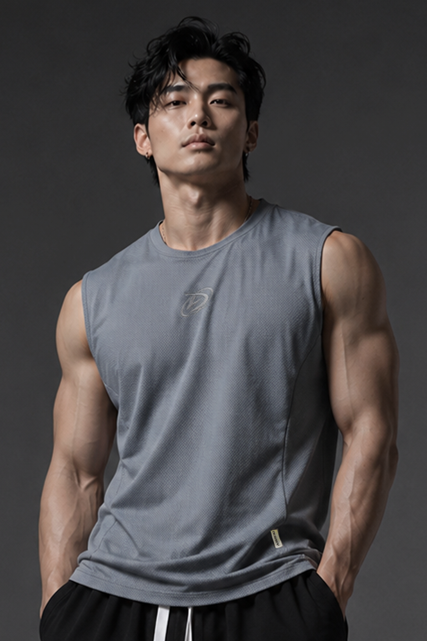  Áo ba lỗ màu XÁM Degrey Sport Tank Top Body - TANKBODYXAM 