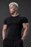  Áo thun thể thao màu ĐEN Degrey BIG Compressor Tee thêu logo - BIGCOMTEEDEN 