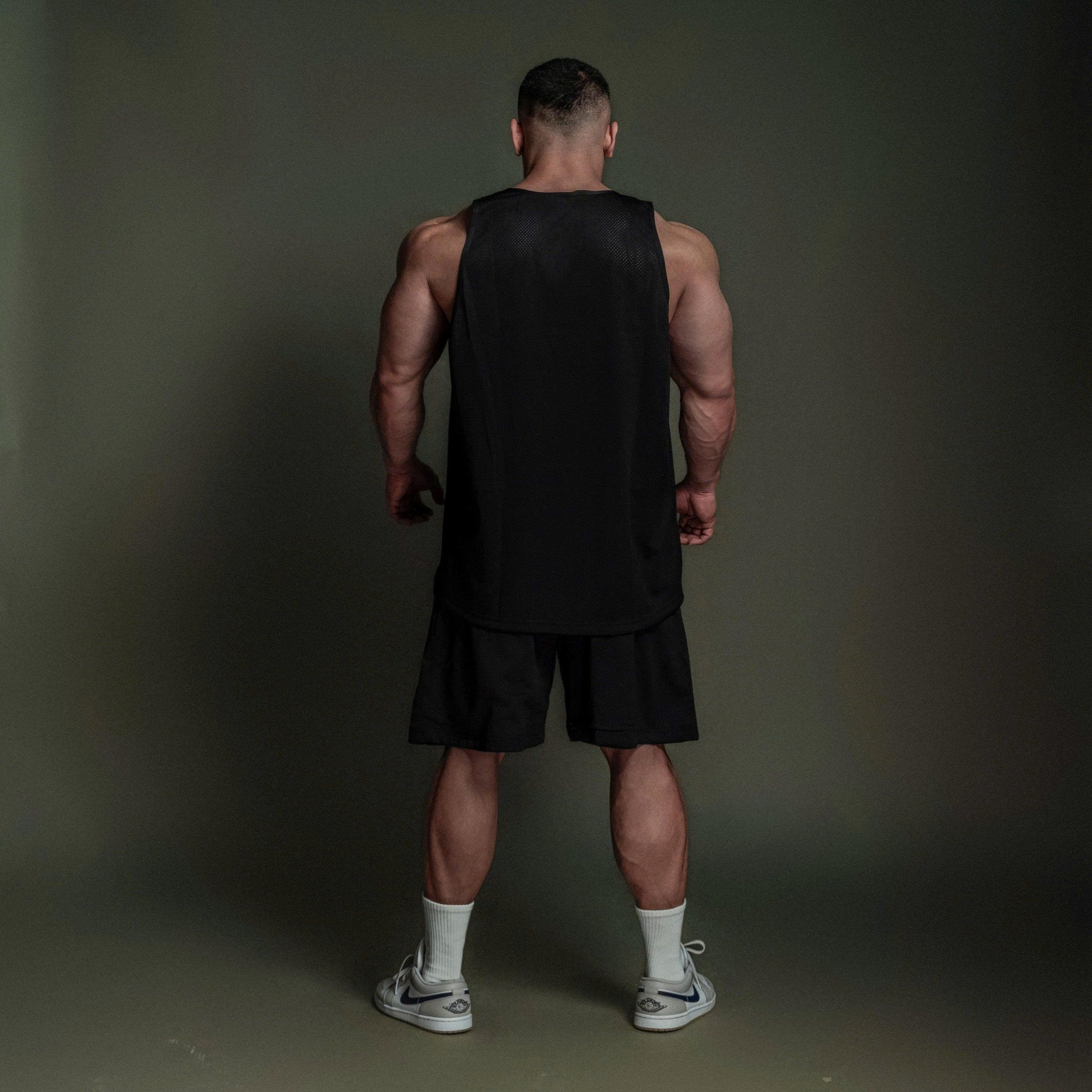  Áo ba lỗ Degrey Tanktop màu đen BASIC thể thao - TANKBADEN 