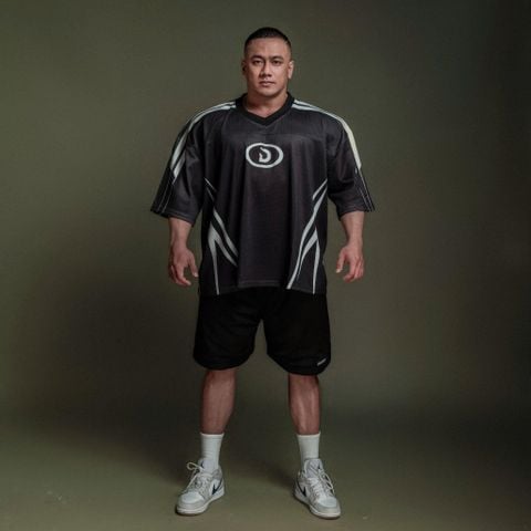  Áo thun thể thao màu BLACK FANG Degrey Jersey 84 cổ tim - JERFANGD 