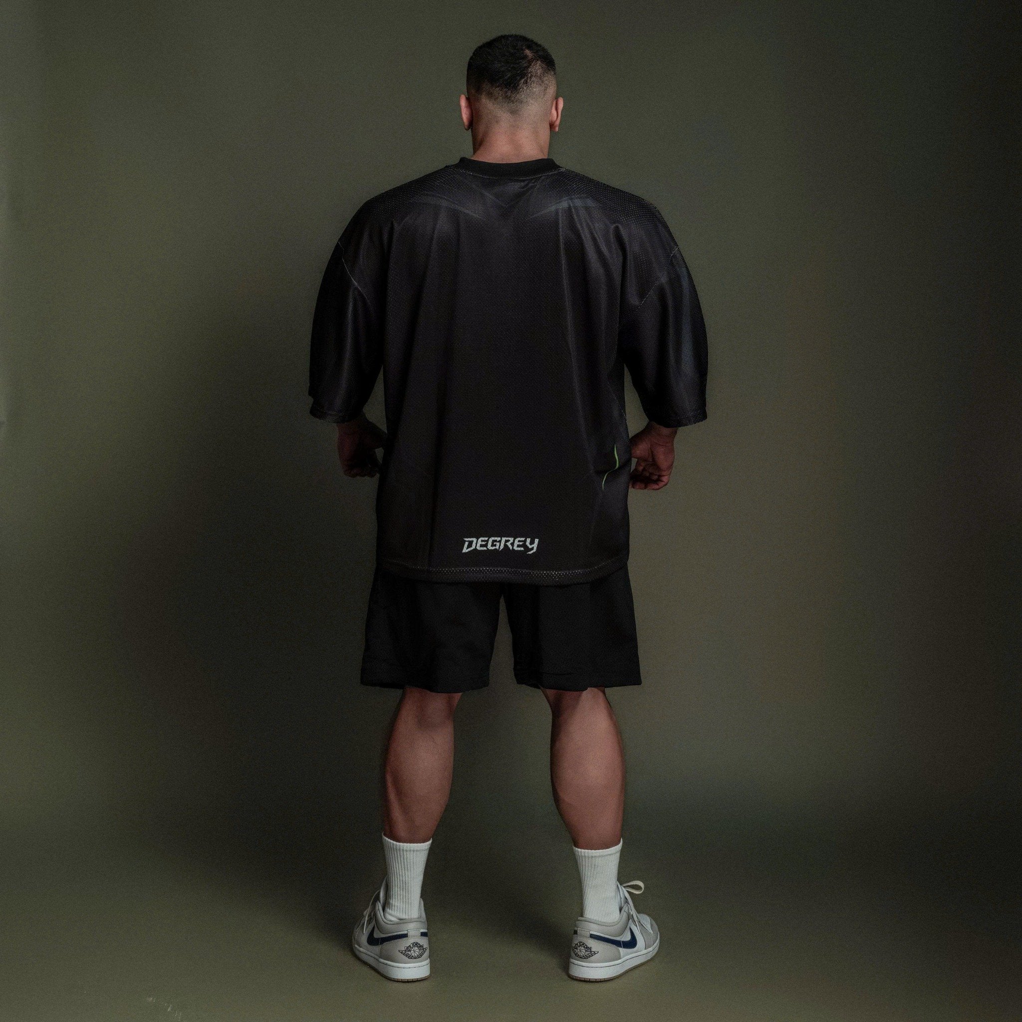  Áo thun thể thao màu CYBER GREEN NEON Degrey Jersey 84 cổ tim - JERCYBERG 