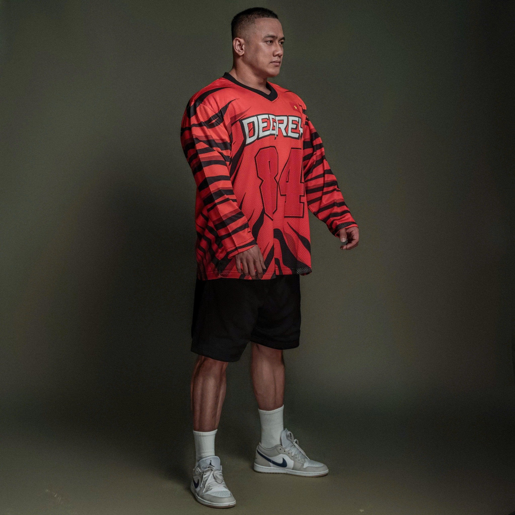  Áo thun tay dài màu CAM TIGER Degrey Jersey long sleeve cổ tim thời trang thể thao - LONGTIGER 