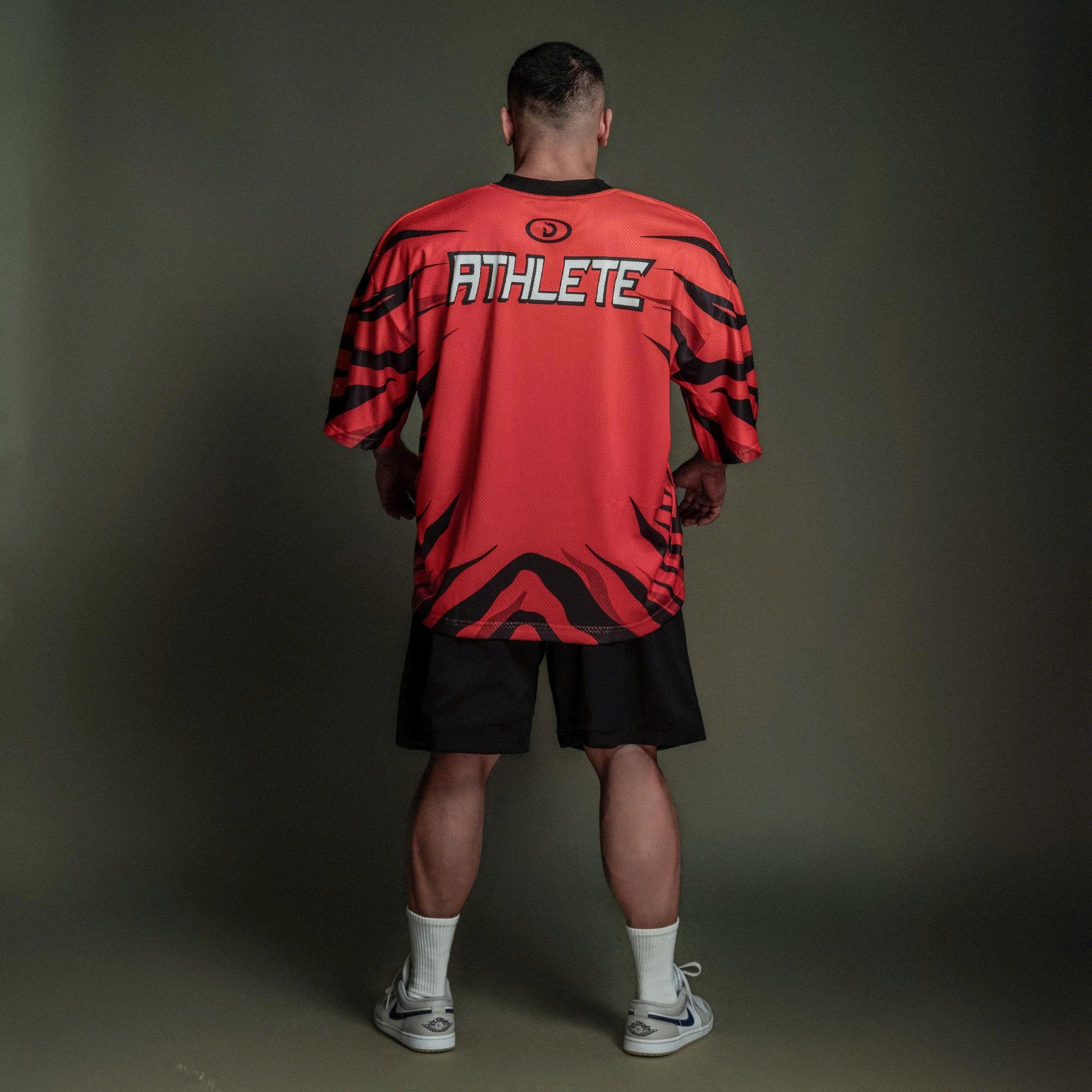  Áo thun thể thao màu cam TIGER Degrey Jersey 84 cổ tim - JERTIGER 