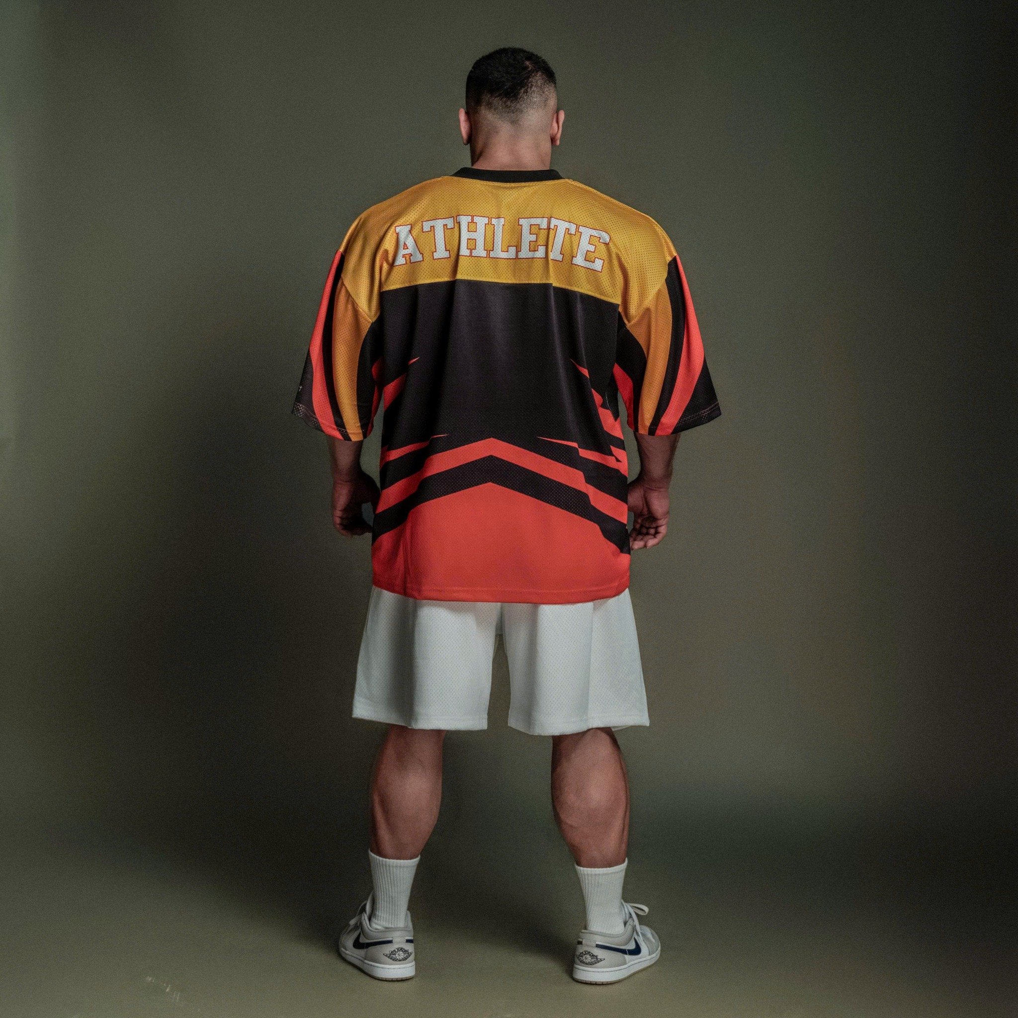  Áo thun thể thao màu CAM BLAZE Degrey Jersey 84 cổ tim - JERBLACAM 