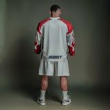  Áo thun tay dài màu trắng Degrey Jersey long sleeve cổ tim thời trang thể thao FIRE - LONGFIRE 