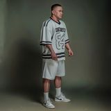  Áo thun thể thao màu TRẮNG CRIMSON Degrey Jersey 84 cổ tim - JERCRIMT 