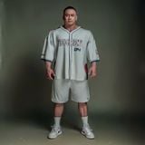  Áo khoác sơmi Jersey Degrey Baseball FLEX màu trắng - BASEFLEX 