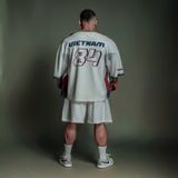  Áo khoác sơmi Jersey Degrey Baseball FLEX màu trắng - BASEFLEX 