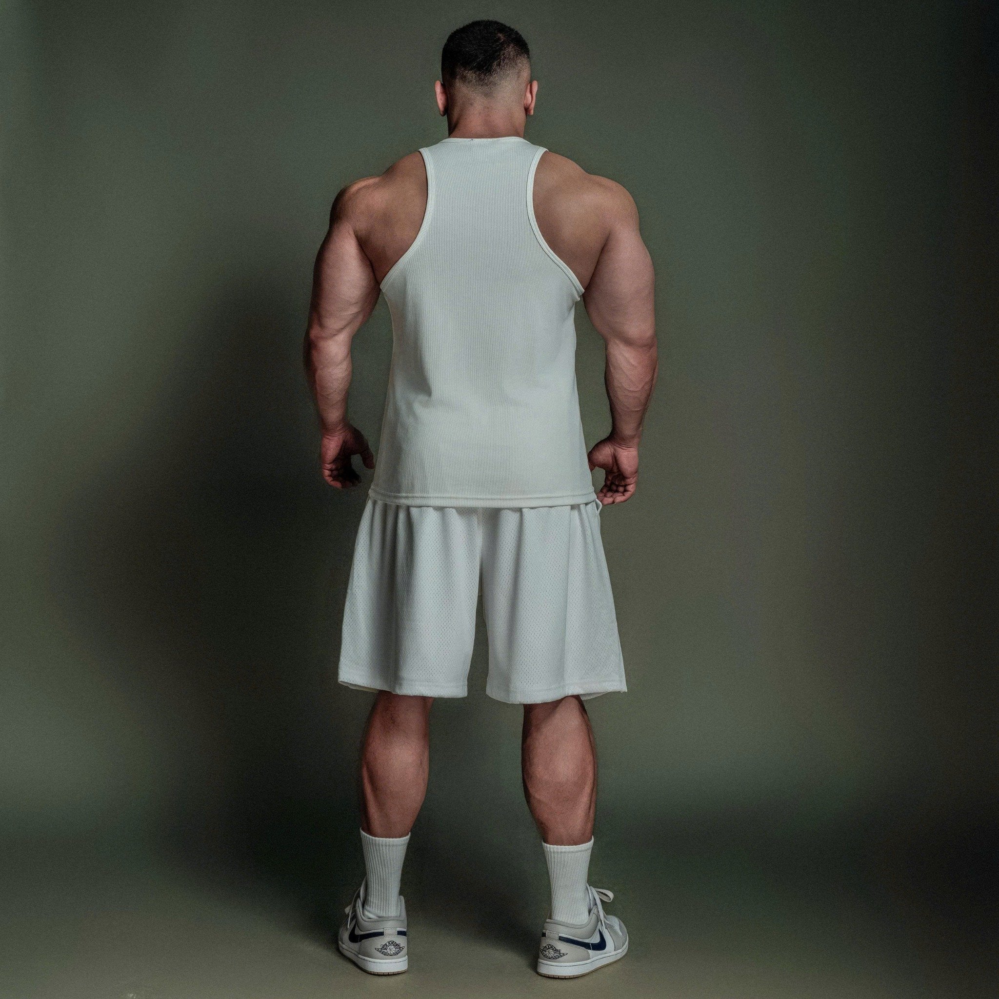  Áo Ba Lỗ Degrey Thun Gân màu TRẮNG TankTop Rib - TANKRIBTRANG 