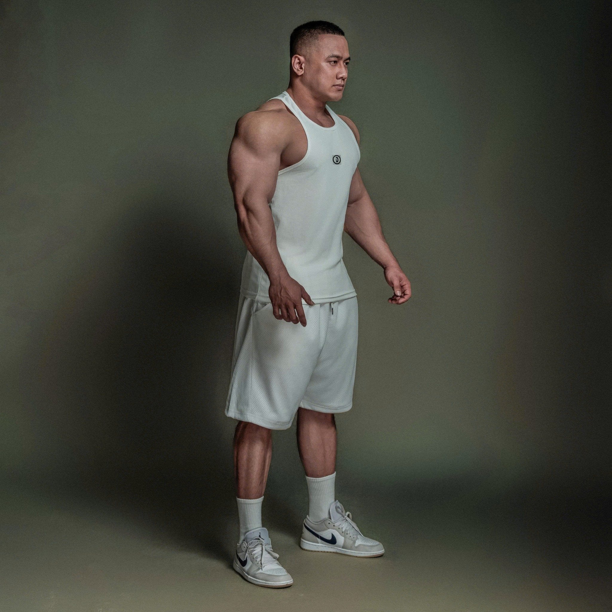  Áo Ba Lỗ Degrey Thun Gân màu TRẮNG TankTop Rib - TANKRIBTRANG 