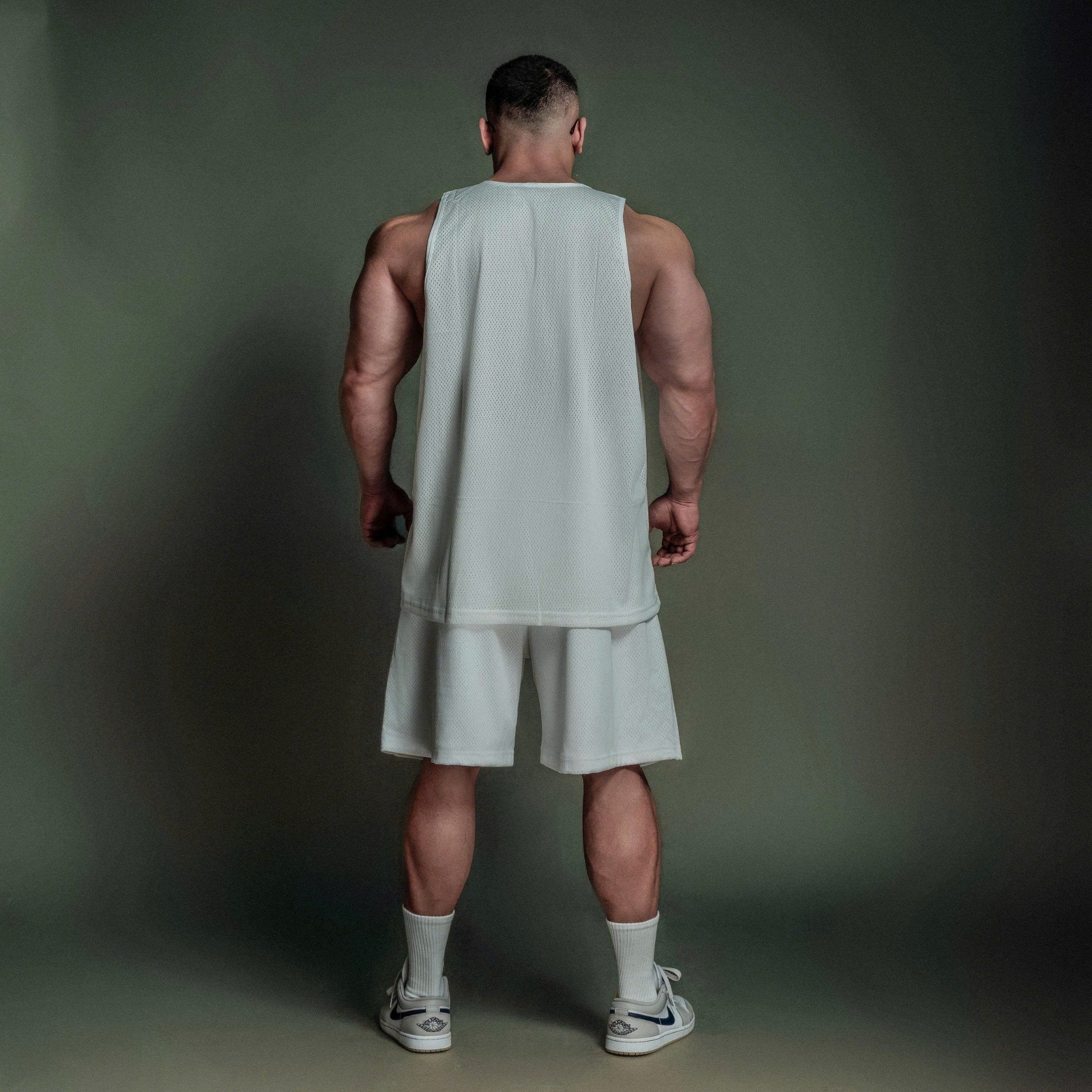  Áo ba lỗ Degrey Tanktop màu trắng BASIC thể thao - TANKBATRA 