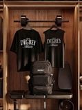  Áo Thun màu ĐEN THÊU logo Degrey DECADE màu TRẮNG kiểu dáng rộng Athlete - OVSDECADE 