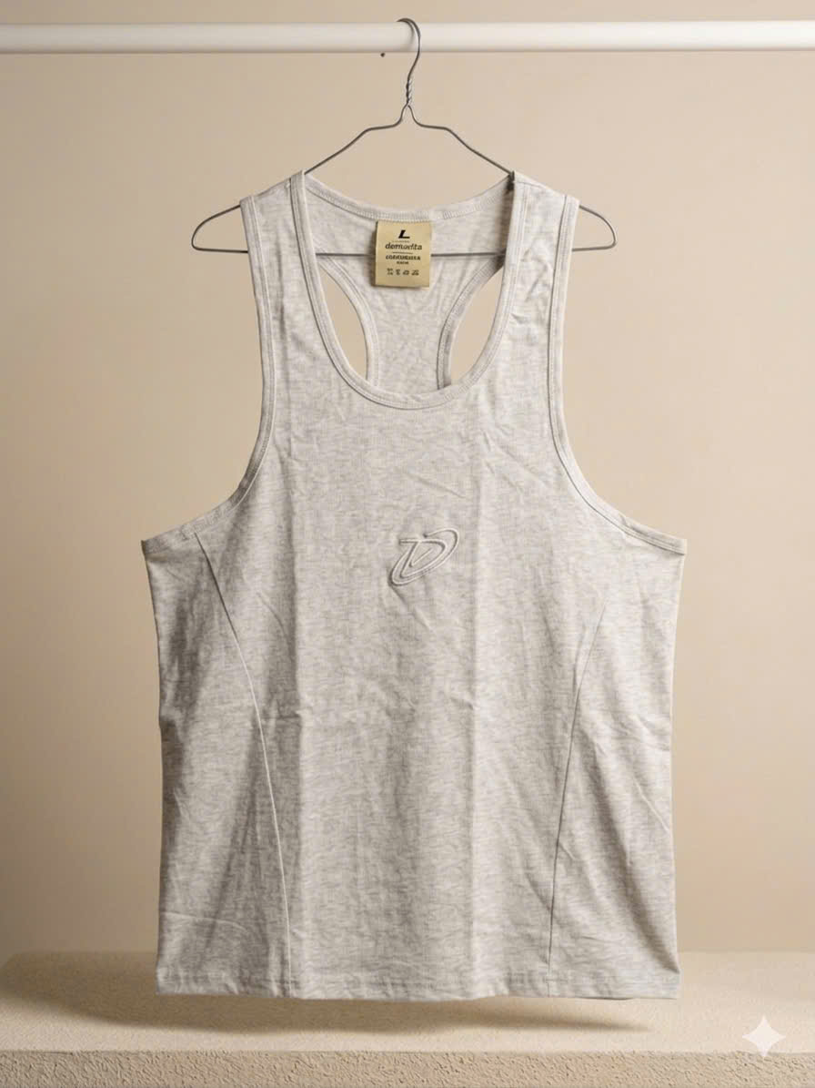  Áo ba lỗ Tank Top Degrey màu XÁM Cotton 4 chiều New Logo SIZE S - TANKNEWLOGOXAM 
