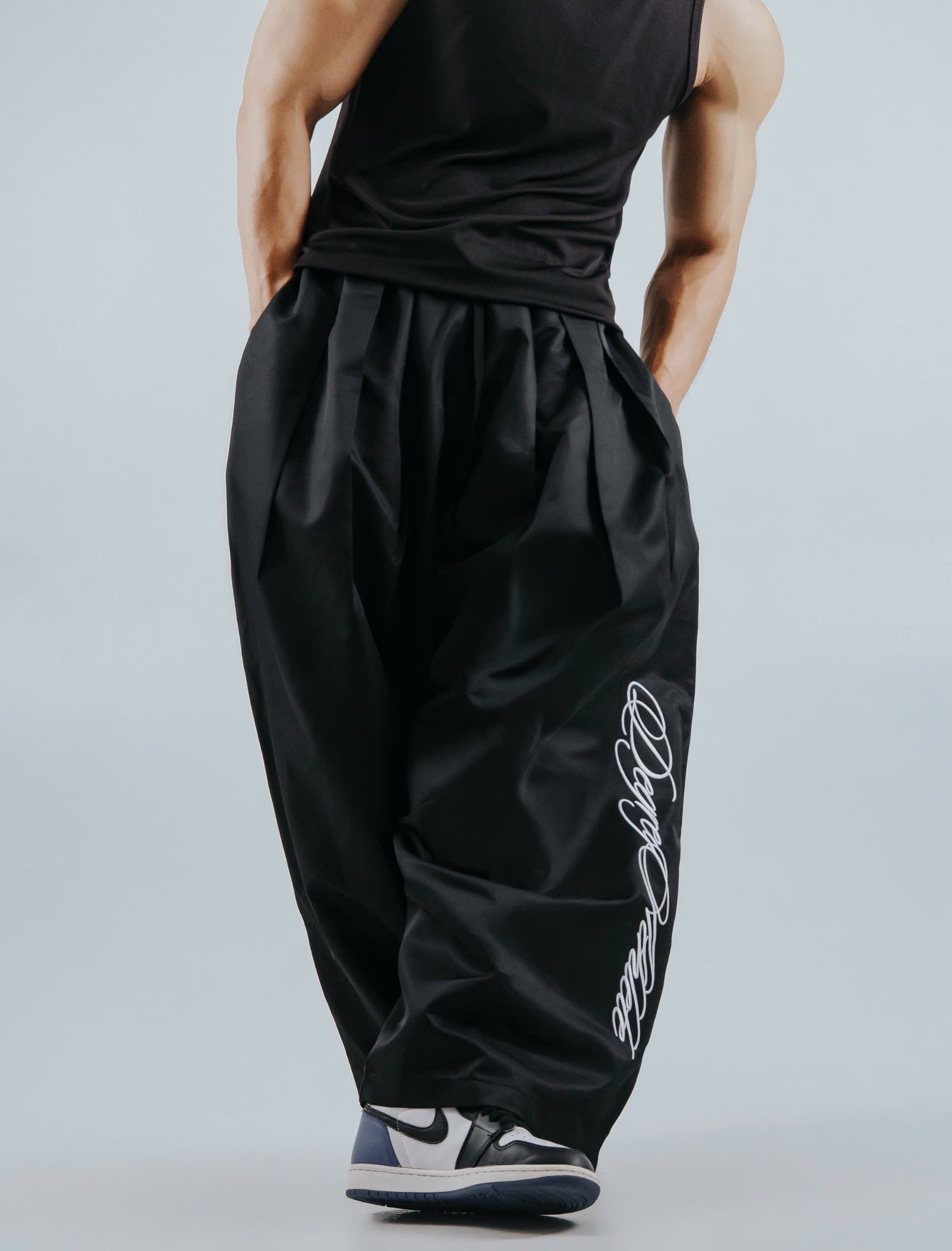  Quần Dài Degrey màu ĐEN Long Pants Micro Poly Thêu Athelete - PAMICRO 