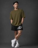  Áo Thun Degrey TC Oversize màu GREEN thêu New Logo - OVSTCGREEN 