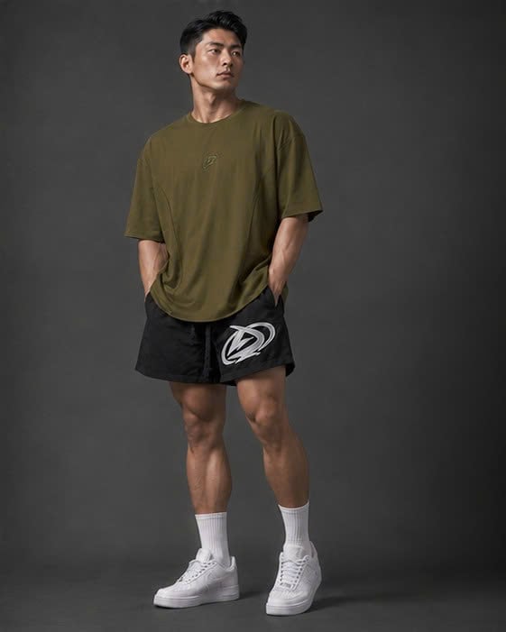  Áo Thun Degrey TC Oversize màu GREEN thêu New Logo - OVSTCGREEN 