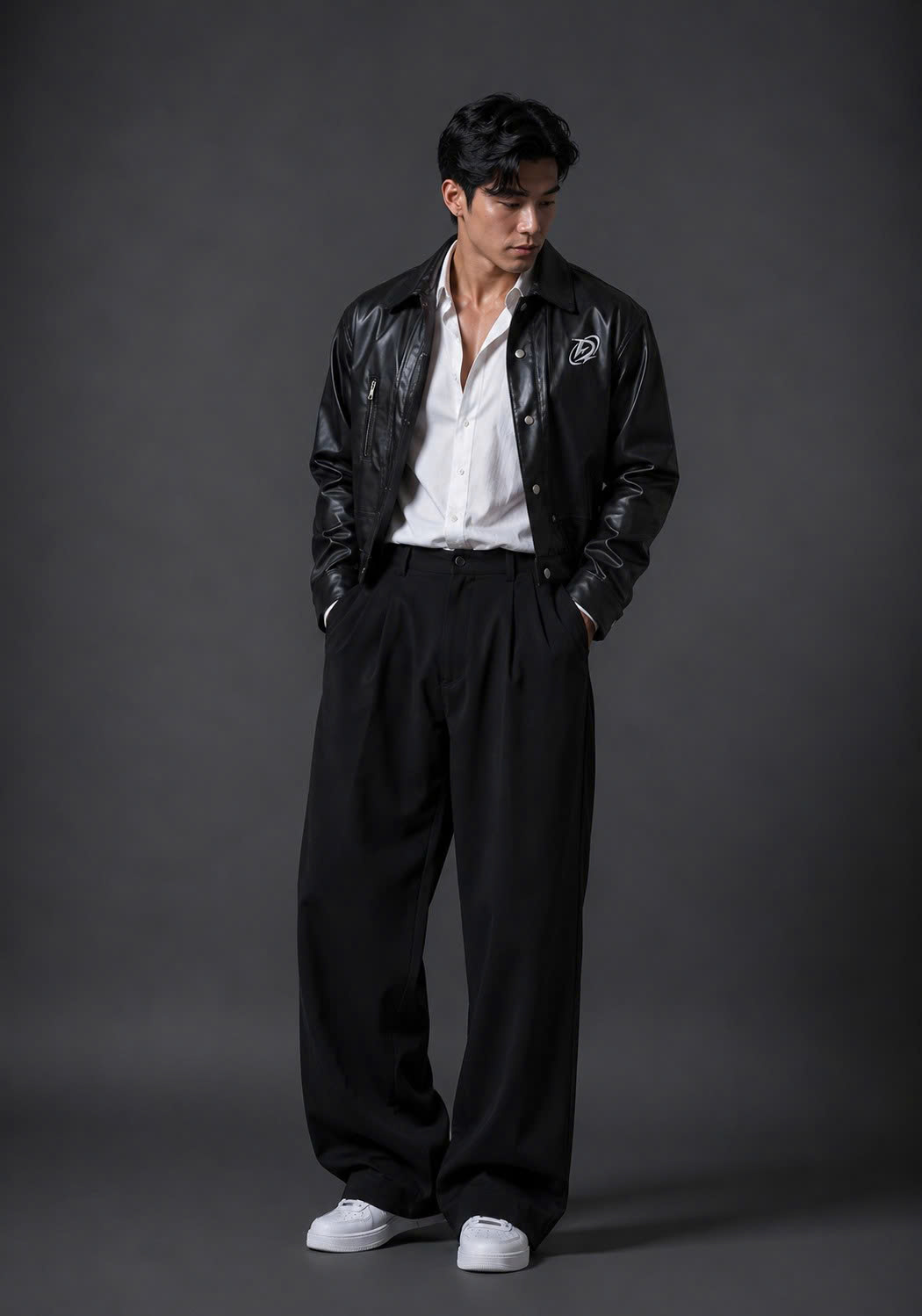  Áo Khoác Degrey Simili Black Jacket D Logo - JKDSI 