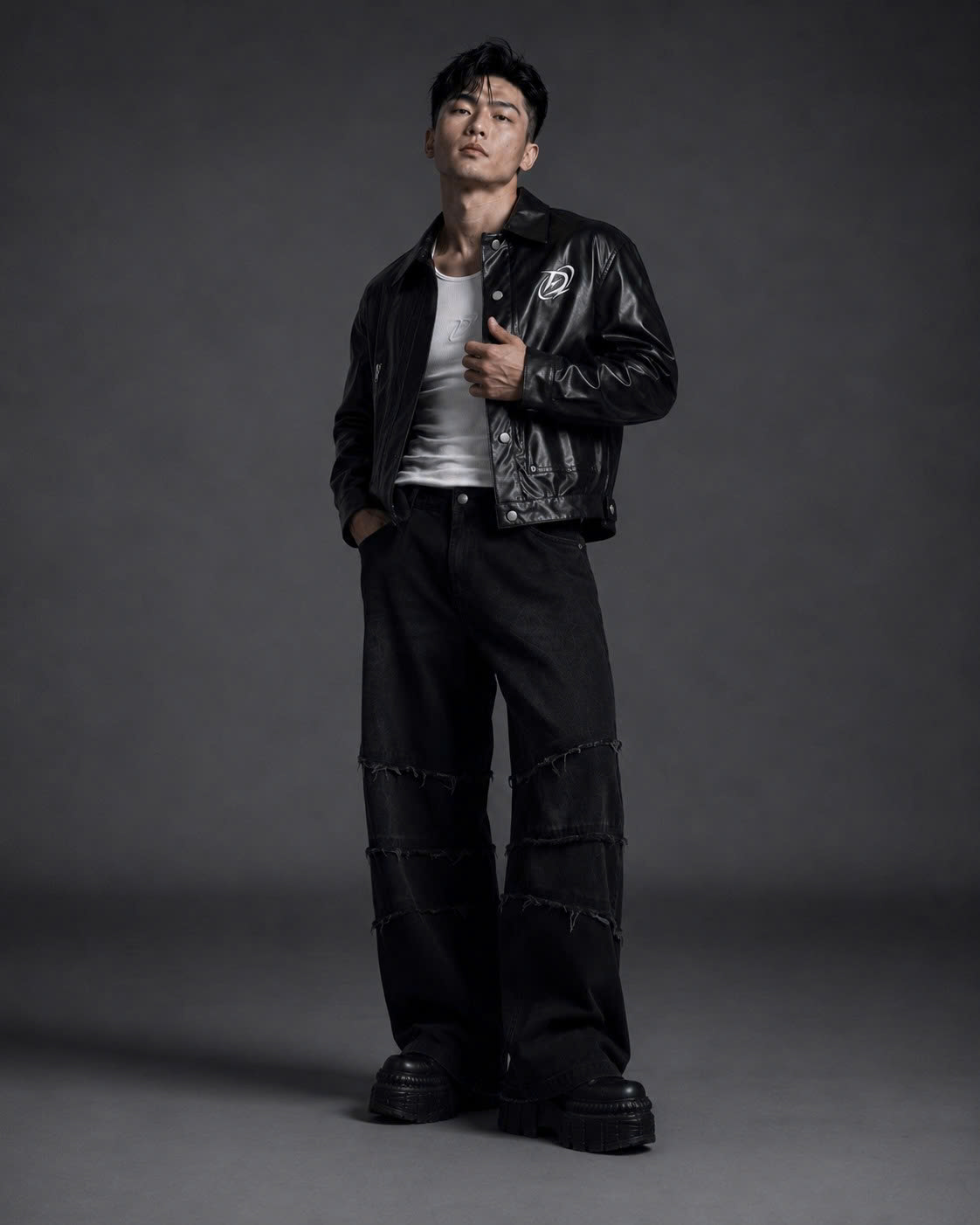  Áo Khoác Degrey Simili Black Jacket D Logo - JKDSI 