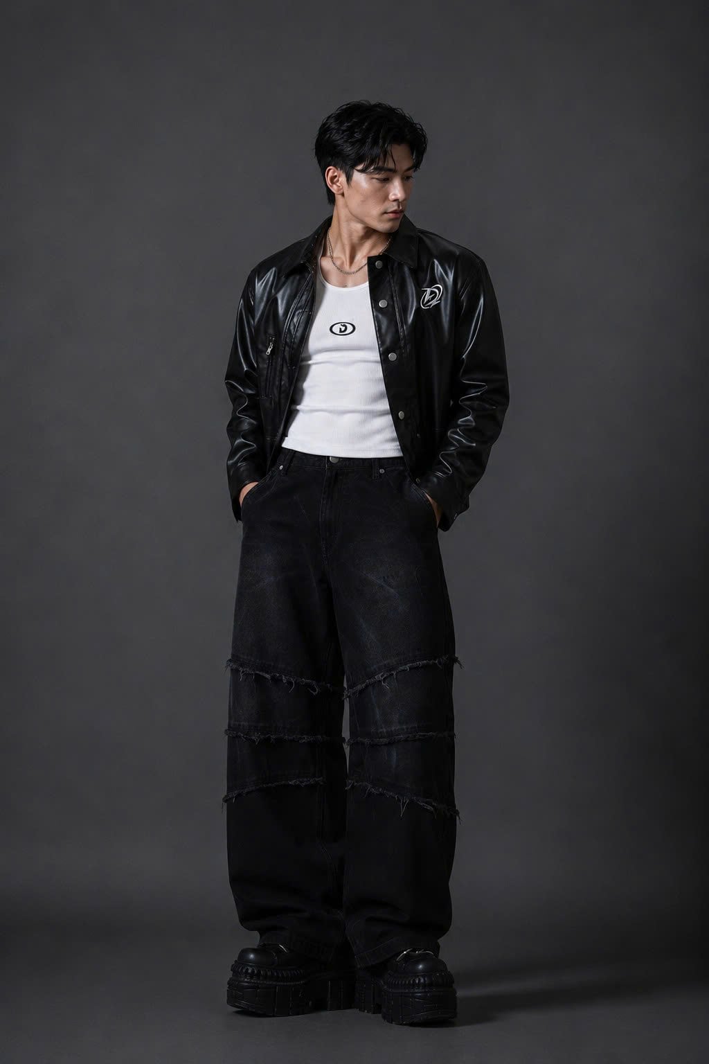  Áo Khoác Degrey Simili Black Jacket D Logo - JKDSI 
