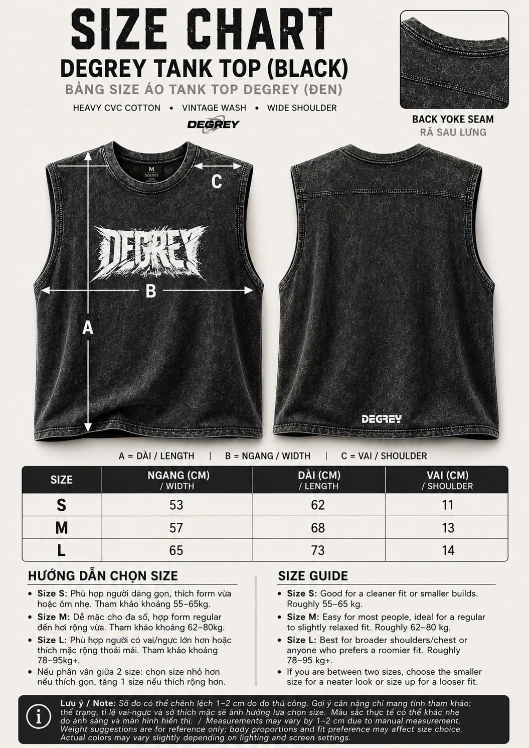  Áo ba lỗ Tank Top WAX ĐEN Degrey Cotton in Logo - TANKWAXDEN 