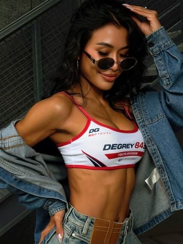  Áo Degrey Gym Sport Bra màu Trắng Đỏ thể thao - BRATRADO 