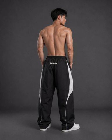  Quần Dài Degrey màu ĐEN TRẮNG Long Pants Poly THÊU Logo - PAPOLYDETRA 