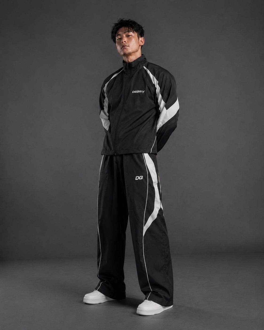  Quần Dài Degrey màu ĐEN TRẮNG Long Pants Poly THÊU Logo - PAPOLYDETRA 