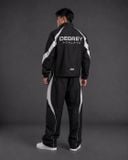  Jacket Degrey màu ĐEN TRẮNG THÊU LOGO ATHLETE áo khoác dù thể thao - JKLOGODETRA 