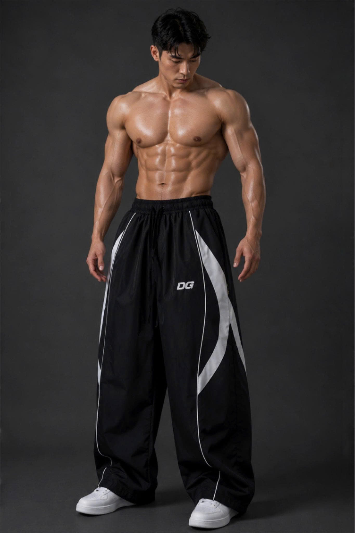  Quần Dài Degrey màu ĐEN TRẮNG Long Pants Poly THÊU Logo - PAPOLYDETRA 