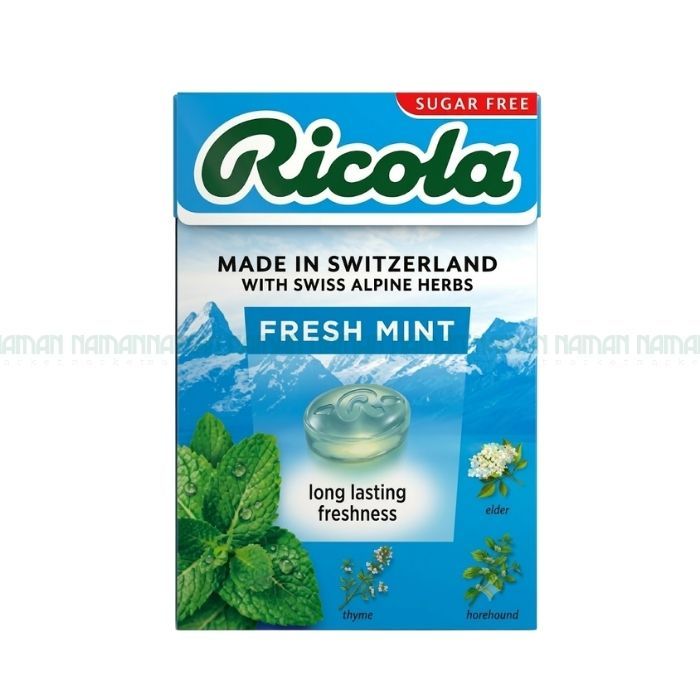 Herbal Lozenges Sugar Free Fresh Mint Ricola 40G