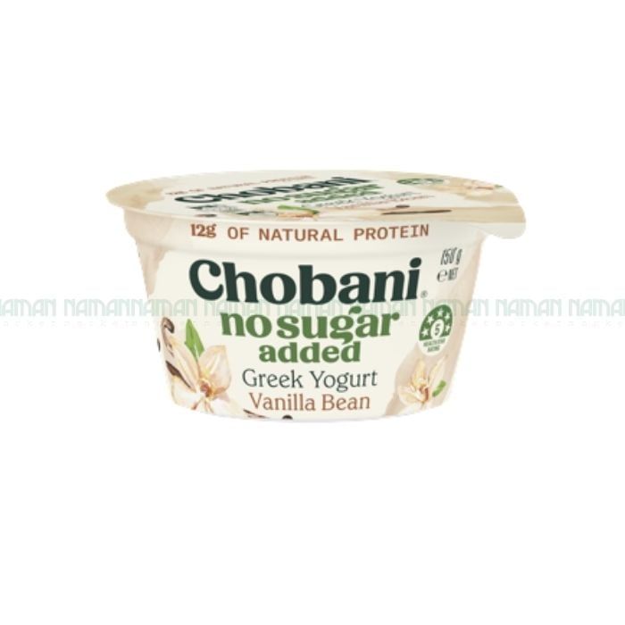 No Sugar Added Greek Yogurt Vanilla Bean Chobani 150G
